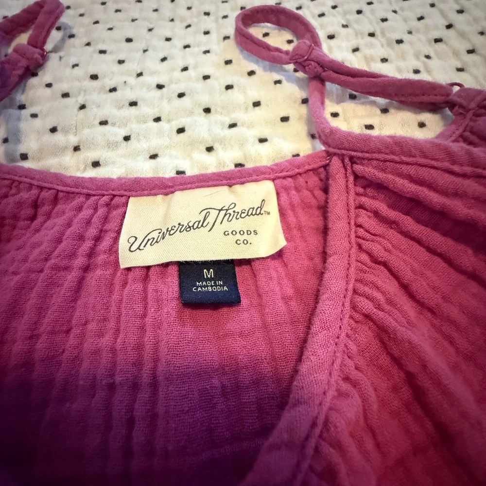 Universal Thread Fuchsia Pink Tiered Spaghetti Strap Dress - Picture 3 of 6